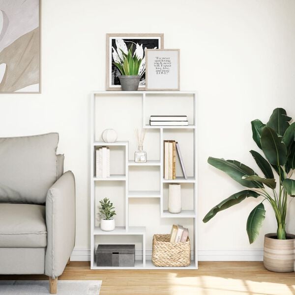 vidaXL Bookcase White 72x20x120.5 cm Engineered Wood