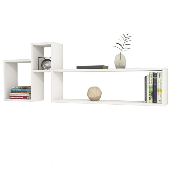 Homemania Wall Shelf Polite 155x22x55cm White