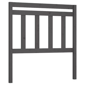 vidaXL Bed Headboard Grey 81x4x100 cm Solid Wood Pine
