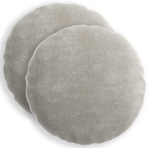 vidaXL Cushion Cover 2 pcs HEERLEN Light Grey &Oslash; 50 cm Chenille Fabric