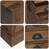 vidaXL Chest of Drawers Brown 35 x 30 x 110 cm Solid Teak Wood