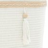 vidaXL Storage Basket White Ø38x36 cm Cotton
