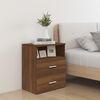 vidaXL Bed Cabinets 2 pcs Brown Oak 50x32x60 cm