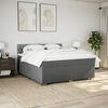 vidaXL Box Spring Bed with Mattress Dark Grey 180x200 cm Fabric