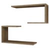 Homemania Wall Shelf Set J2 60x20x27 cm Walnut