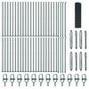 vidaXL Welded Wire Fence with Concrete Base 100 x 1 m PVC-Coated Steel