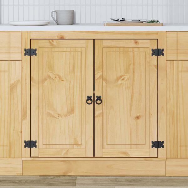 vidaXL Cabinet SKI Honey Brown 80 x 46 x 81.5 cm Solid Pine Wood