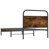 vidaXL Bed Frame Without Mattress 100x200 cm Smoked Oak Engineered Wood