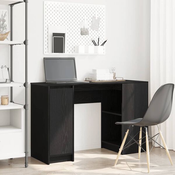 vidaXL Desk Black Oak 120x42x76 cm Engineered Wood