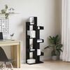 vidaXL Bookcase Black Oak 48 x 25.5 x 140 cm Engineered Wood