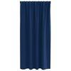 vidaXL Blackout Curtains with Rings 2 pcs Dark Blue 175 x 140 cm