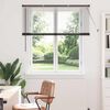 vidaXL Window Blind with Curtains Manual Black Aluminium