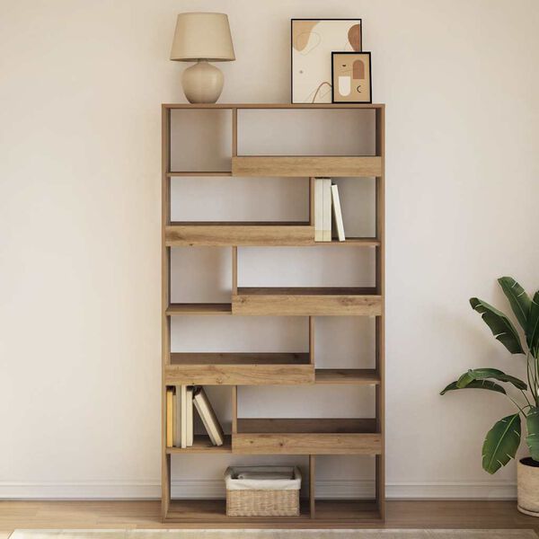 vidaXL Bookcase Artisian Oak 100x33x187.5 cm Engineered Wood