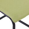 vidaXL Cantilever Dining Chairs 2 pcs Green Fabric
