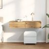 vidaXL Wall Shelf with Drawers Artisian Oak 100x36x19 cm Engineered Wood