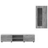 vidaXL TV Cabinet Set with Drawer FLORIN Grey Sonoma Engineered Wood