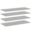vidaXL Wall Shelves 4 pcs Grey Sonoma 100x40x1.5 cm Engineered Wood