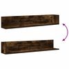vidaXL Wall Shelves 2 pcs Smoked Oak 100x16.5x16.5 cm Engineered Wood