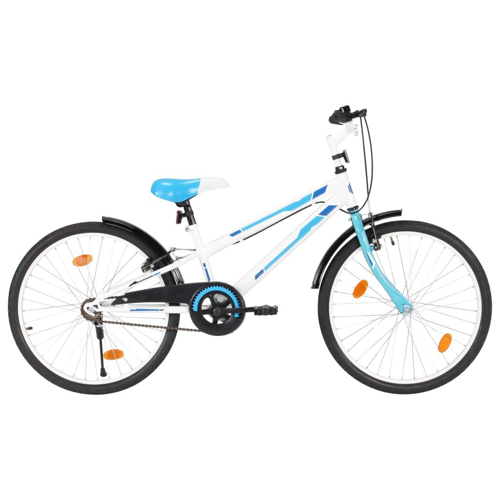 vidaXL Kids Bike 24 inch Blue and White