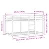 vidaXL Bunk Bed without Mattress White&Black 90x200 cm Solid Wood Pine