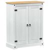 vidaXL Shoe Cabinet with Door White 86 x 38.5 x 108 cm Solid Pine Wood