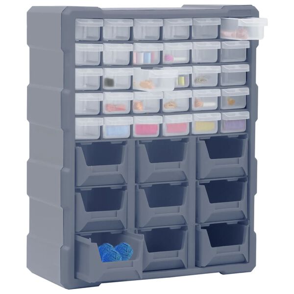 vidaXL Multi-drawer Organiser with 39 Drawers 38x16x47 cm