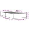 vidaXL Bed Frame without Mattress Grey Sonoma 100x200 cm