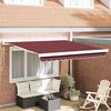 vidaXL Manual Retractable Awning Burgundy 300x250 cm