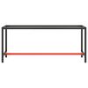 vidaXL Work Bench Frame Matte Black and Matte Red 190x50x79 cm Metal
