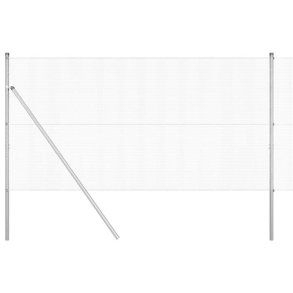 vidaXL Fence Post Silver 50 x 1.2 m (12 x 12 mm mesh) Steel