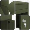 vidaXL Parcel Drop Box with Storage Olive green 41 x 38 x 103 cm Steel