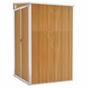vidaXL Wall-mounted Garden Shed Brown 118x100x178 cm Galvanised Steel