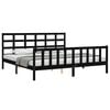 vidaXL Bed Frame without Mattress Black 200x200 cm Solid Wood Pine