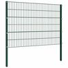 vidaXL Fence Panel with Posts Iron 694.5x120 cm Green