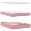 vidaXL Ottoman Bed with Mattresses Pink 140x190cm Velvet