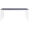vidaXL Dining Table White and Grey 180x90x73 cm Pinewood