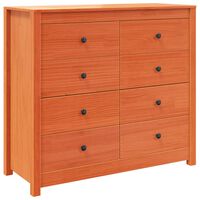 vidaXL Side Cabinet Wax Brown 100x40x90 cm Solid Wood Pine