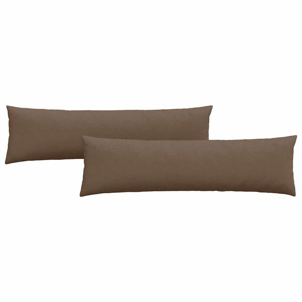vidaXL Sofa Pillows 2 pcs Brown 145 x 40 cm Fabric