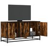 vidaXL TV Cabinet Smoked Oak 100x35x50 cm Engineered Wood and Metal