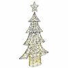 vidaXL Christmas Tree with 160 LEDs Warm white 150 cm Rattan