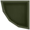 vidaXL Corner Planter Olive green 30 x 30 x 35 cm Steel
