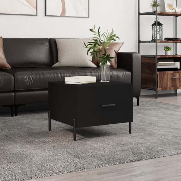 vidaXL Coffee Table Black 50x50x40 cm Engineered Wood
