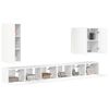 vidaXL Wall-mounted 6 pcs High Gloss White