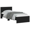 vidaXL Bed Frame without Mattress with Headboard Black 90x190 cm Single