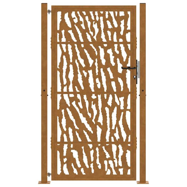 vidaXL Garden Gate 100x175 cm Weathering Steel Trace Design