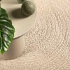 vidaXL Rug ZIZUR Beige 200x200 cm Jute Look Indoor and Outdoor