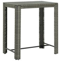 vidaXL Garden Bar Table Grey 100x60.5x110.5 cm Poly Rattan
