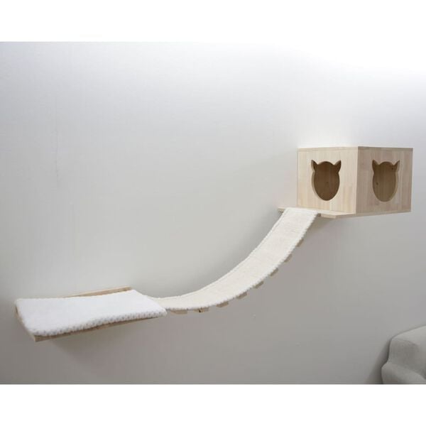 Kerbl Cat Climbing Wall Andes 52x40x32 cm Nature and White