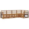 vidaXL Outdoor Sofa Set 5 pcs Natural Polyester