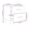 vidaXL Bed Cabinets 2 pcs High Gloss White 40x35x47.5 cm